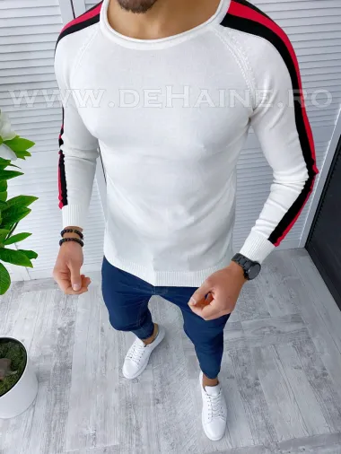 Bluza barbati alba slim fit cu mici defecte B3850 P19-1.2